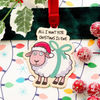 All I Want for Christmas is Ewe Gold Sheep Christmas Tree Ornament