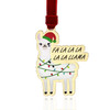 Fa La La Llama Gold Llama Christmas Tree Ornament