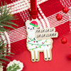 Fa La La Llama Gold Llama Christmas Tree Ornament