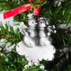 Genuine Pewter Snowman Couple Ornament