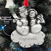 Genuine Pewter Snowman Couple Ornament