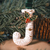 Vintage Inspired Initial Ornament - J