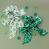 Set of 2 Clover Print Hair Scrunchie with Tie St. Patrick's Day Women's Girls Hair Accessories