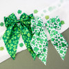 Green CloverSet of 2 Bow Barrette Hair Clip St. Patrick's Day Women's or Girls Hair Accessories