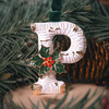 Vintage Inspired Initial Ornament - P 