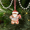 Sweet Ho Ho Ho Gingerbread Santa Christmas Tree Ornament Holiday Decorations