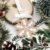 Sweet Gingerbread Dated Snowflake Christmas Tree Ornament Holiday Decorations