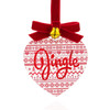 Folklore Jingle Heart with Jingle Bell Christmas Tree Ornament Holiday Decorations