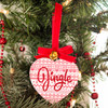 Folklore Jingle Heart with Jingle Bell Christmas Tree Ornament Holiday Decorations