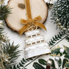 White and Gold Wedding Cake Christmas Tree Ornament Holiday Decorations
