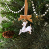 White and Gold Reindeer Christmas Tree Ornament Holiday Decorations