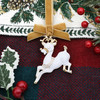 White and Gold Reindeer Christmas Tree Ornament Holiday Decorations