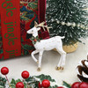 Woodland Goldtone Birch Reindeer Christmas Tree Ornament Holiday Decorations
