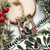 Woodland Copper Pinecone & Branch Photo Frame with Cardinal Tree Ornament Holiday Decorations