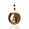 Woodland Squirrel with Faux Fur Tail Goldtone Tree Ornament Holiday Decorations
