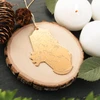 Baby in Cradle Gold Ornament 