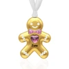 Goldtone Gingerbread Birthstone Birthday Christmas Ornament