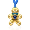 Goldtone Gingerbread Birthstone Birthday Christmas Ornament