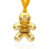 Goldtone Gingerbread Birthstone Birthday Christmas Ornament