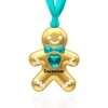 Goldtone Gingerbread Birthstone Birthday Christmas Ornament