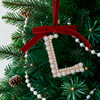 Elegant Pearl Initial Ornament - L