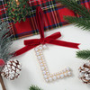 Elegant Pearl Initial Ornament - L