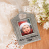 Glitter Baby's First Christmas Picture Frame Ornament
