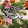 Pewter flying pig christmas ornament