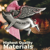 Pewter flying pig christmas ornament
