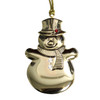 Gold Dapped Snowman Christmas Tree Ornament with Crystals