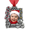 Candy Cane Photo Picture Frame Baby Ornament