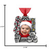 Candy Cane Photo Picture Frame Baby Ornament