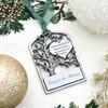 Funeral Memorial Pewter Tree Engraveable Christmas Tree Ornament