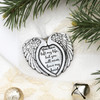 Memorial Wings Christmas Tree Funeral Pewter Ornament