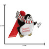 Penguin with Scarf Pewter Metal Christmas Ornament