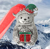 Yeti Christmas Pewter Ornament