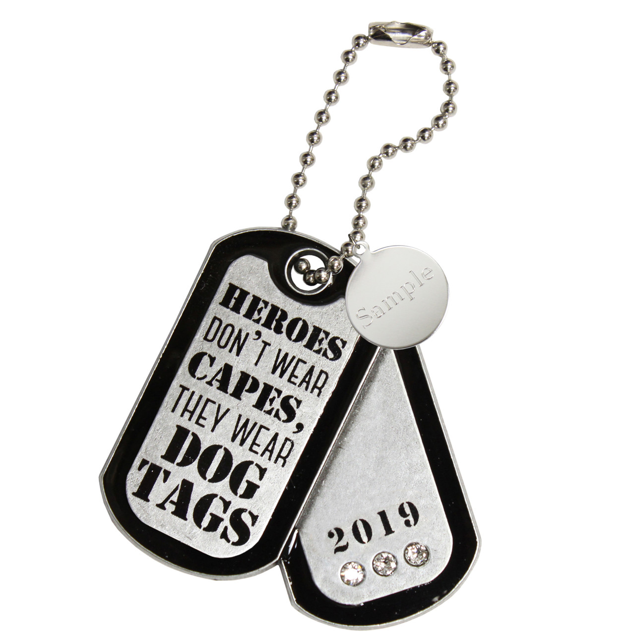 what is on military dog tags