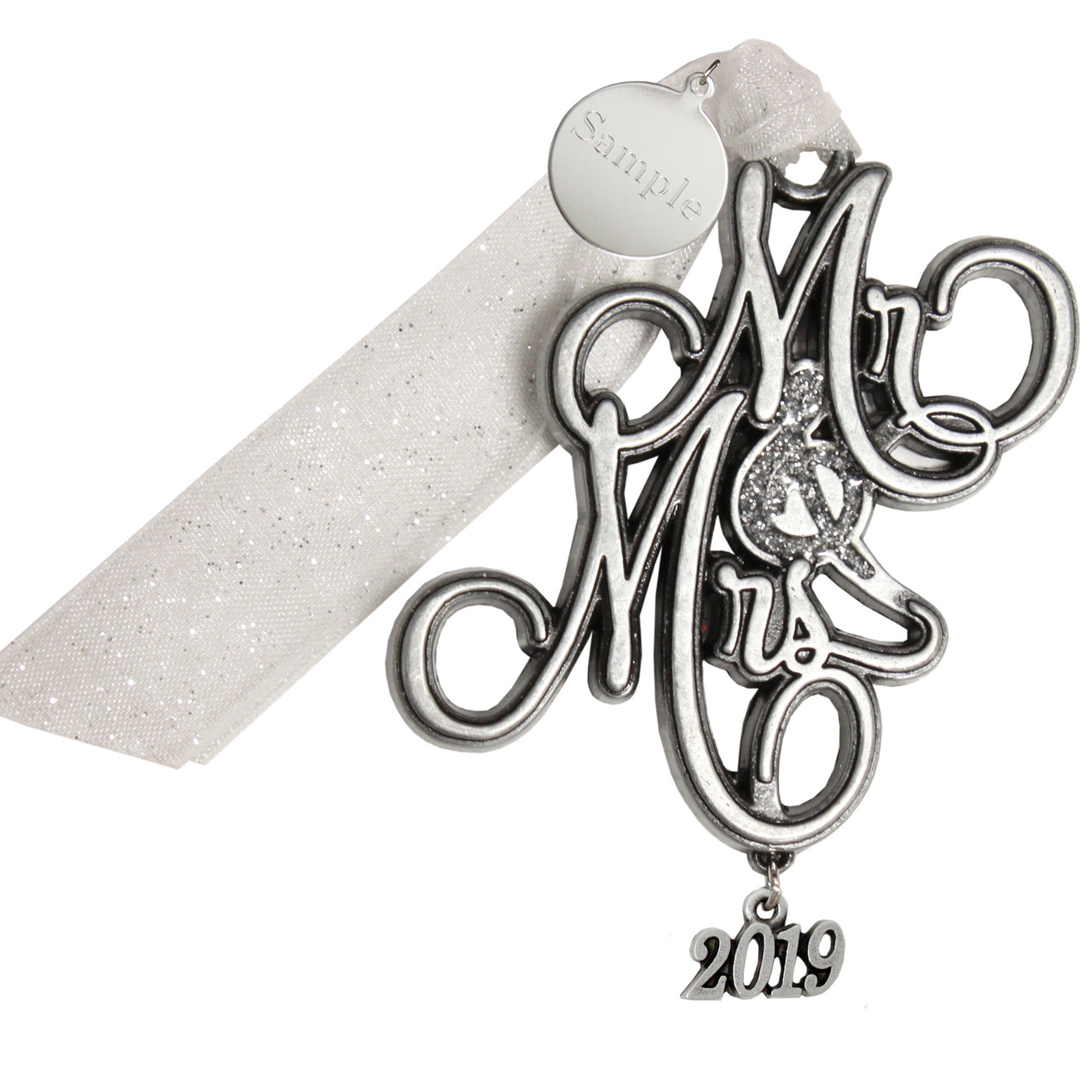 Black and White Key Chain Rings Wedding Text