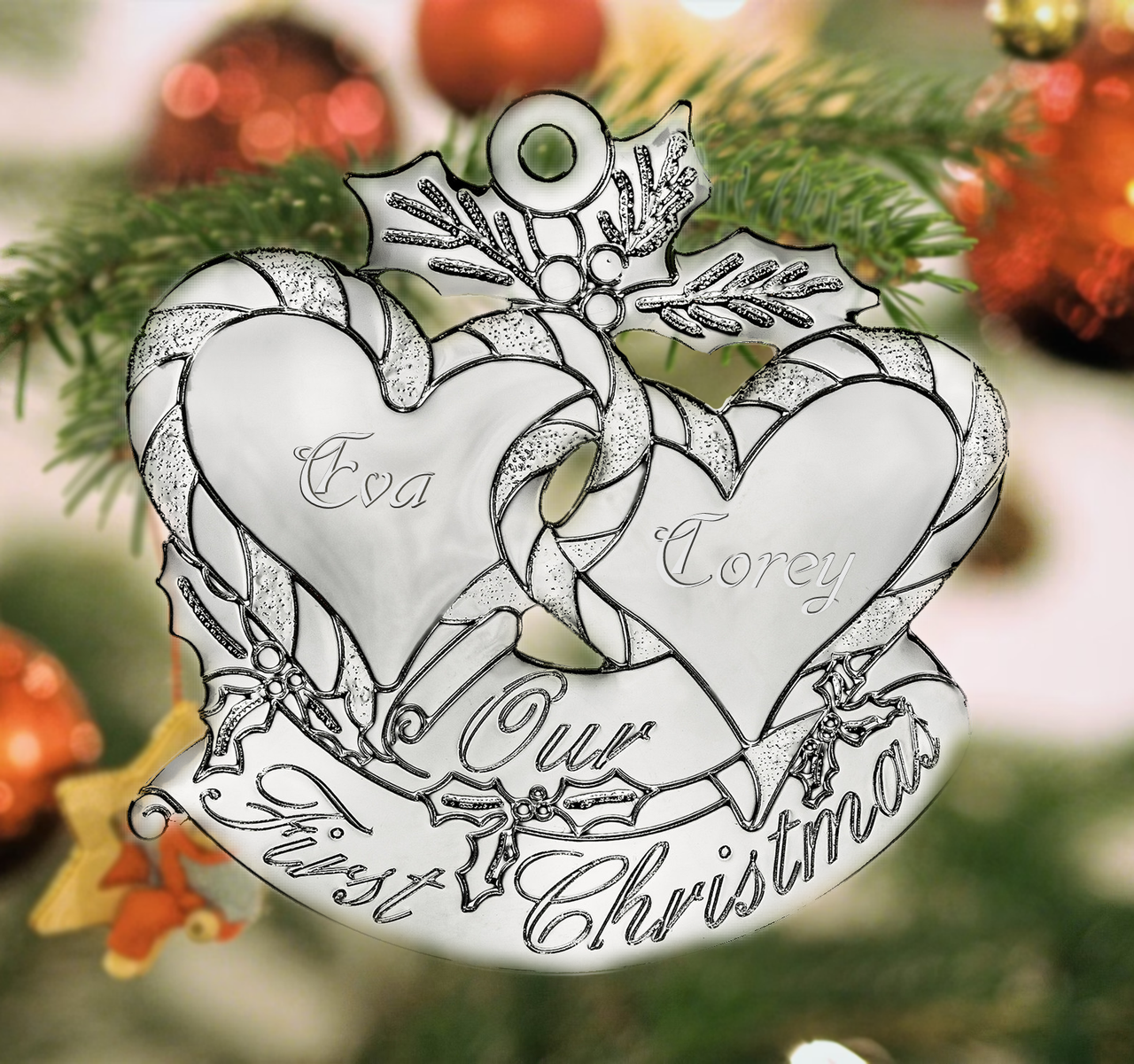 Molded Heart Ornament {Pewter}