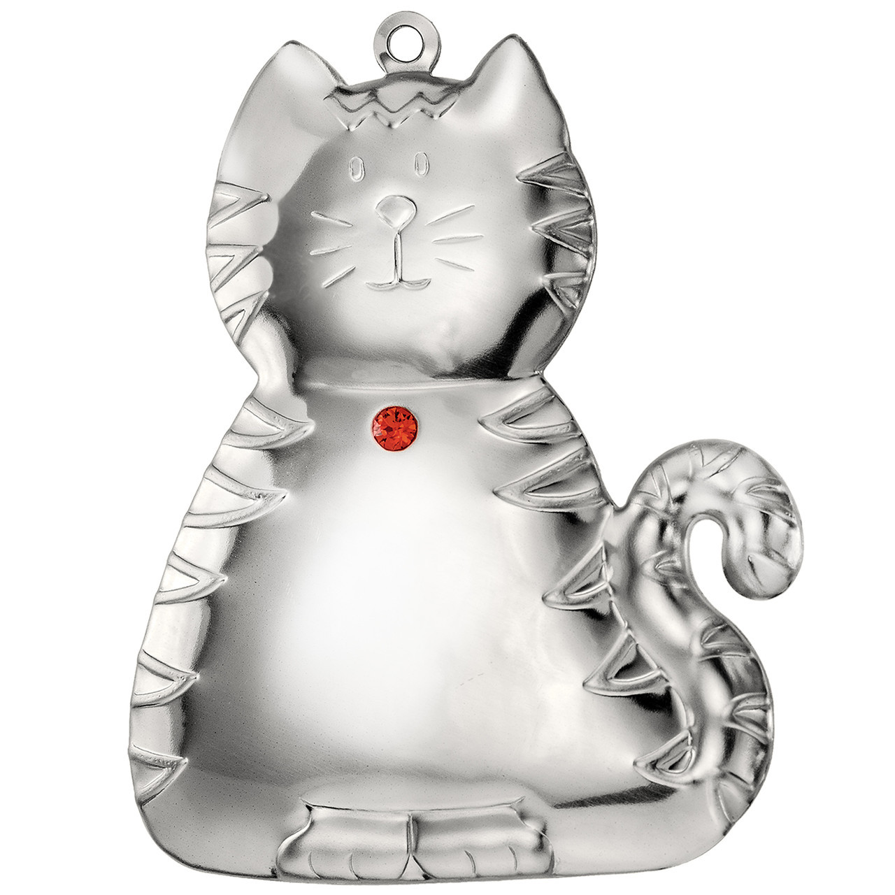 Love My Cat Pewter and Silver Dapped Kitten Ornament Collection