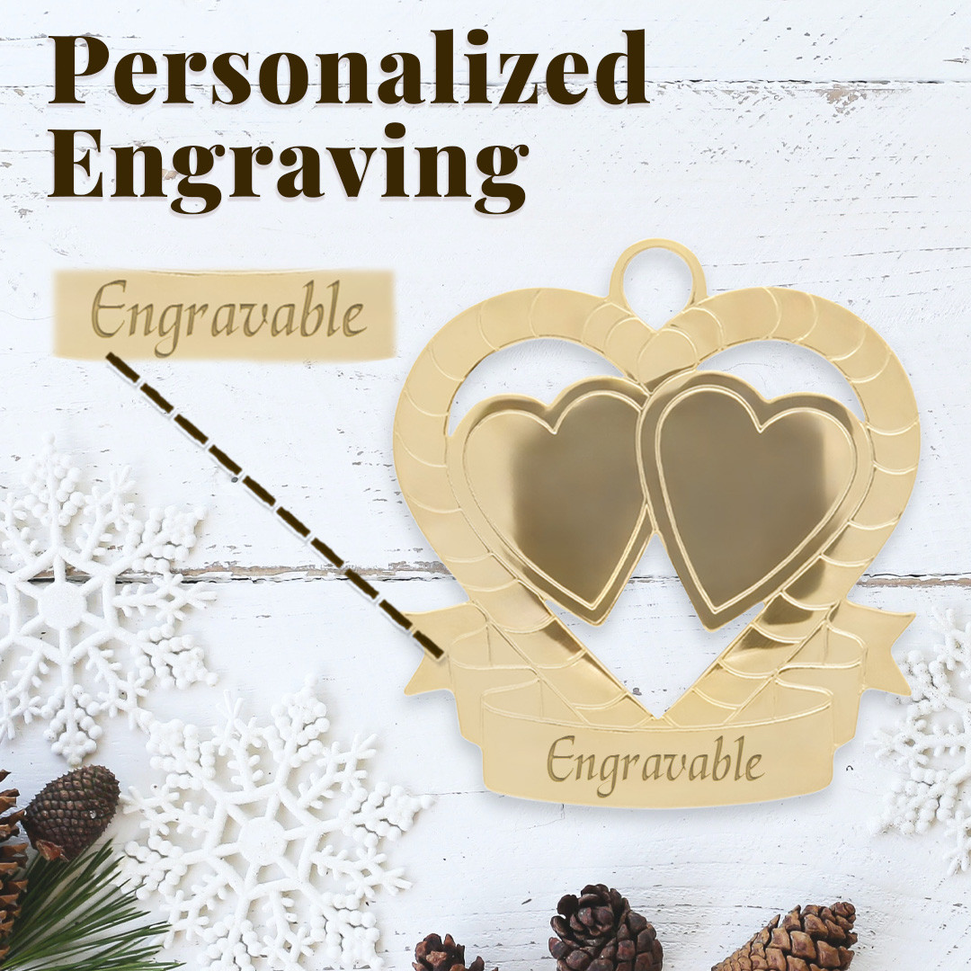 Gold Foil Printed Heart Satin Ribbon – 25mm Wide – Wedding Engagement – By The Yard