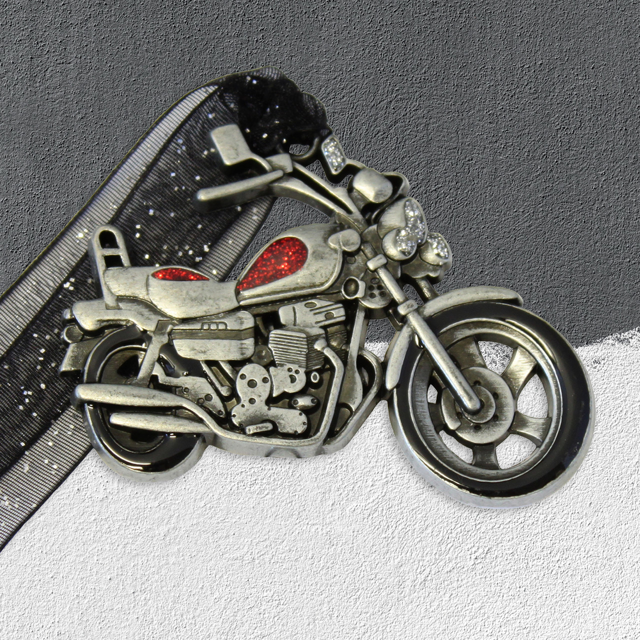 Pewter Motorcycle Christmas Tree Ornament - Gloria Duchin