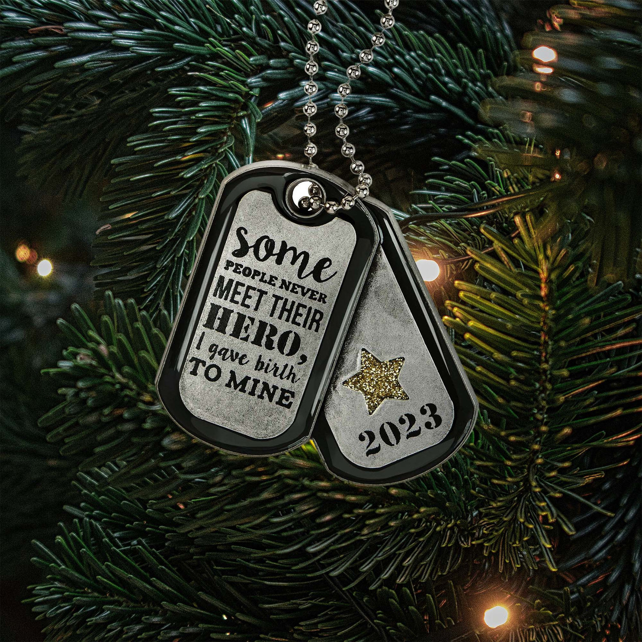 Military Dog Tags Christmas Ornament for Soldier1