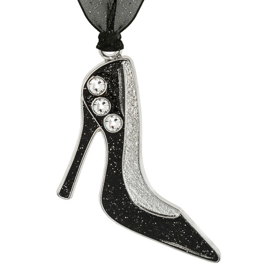 Fashionable Ladies Black Shoe Ornament