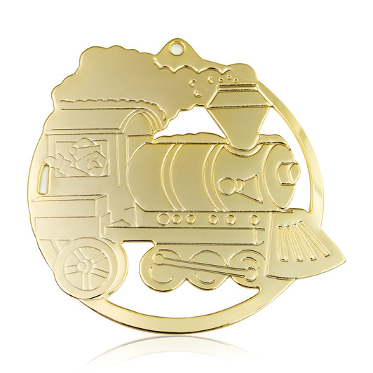 childrens-ornamant Gold-ornament christmas-train train vintage-ornament