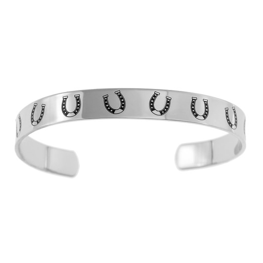Horse Hoof Inspirational Stainless Steel Cuff Bracelet,silver metal jewelry