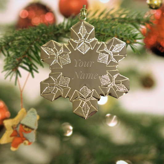 gold snowflake christmas ornament