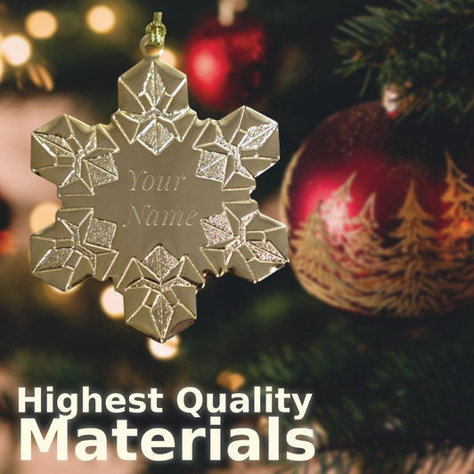 gold snowflake christmas ornament