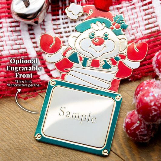 Hand Enameled Jack in the Box Gold Plated Ornament