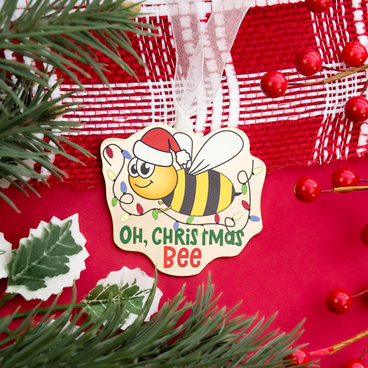 Oh Christmas Bee Gold Tree Ornament